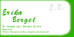 erika bergel business card